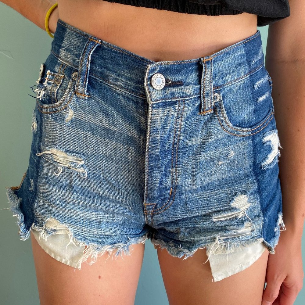 American Eagle high rise festival shorts